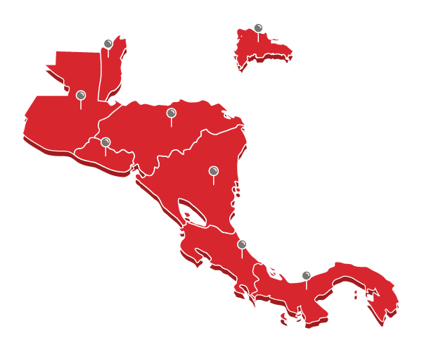 Presencia en Centroamérica